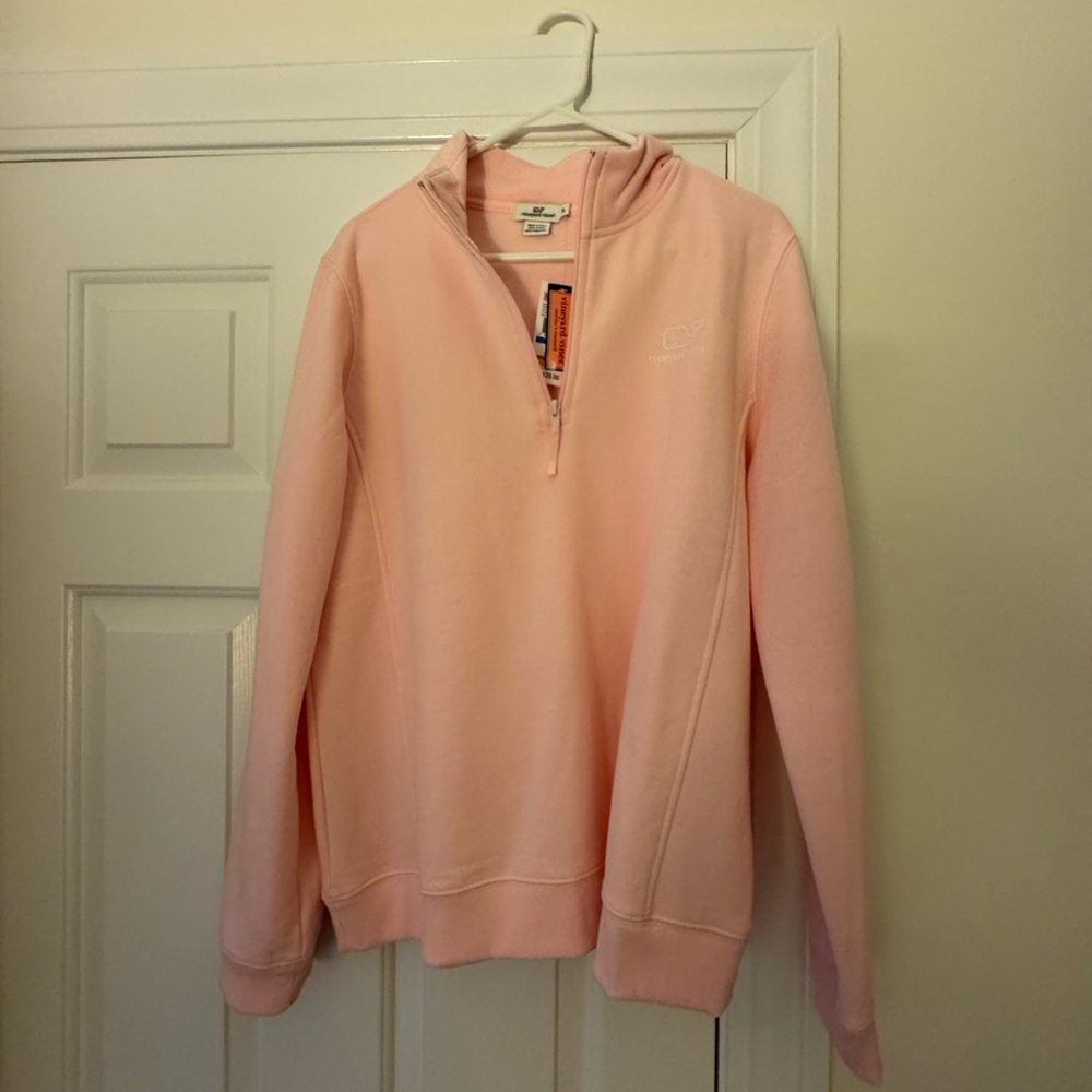Vineyard Vines Light Pink Quarter-Zip Pullover